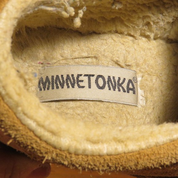 MINNETONKA Sherpa Lined Alden moccasin slipper men's sz10 - Picture 5 of 6